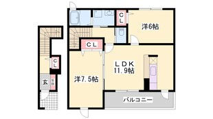 播磨町駅 徒歩9分 2階の物件間取画像